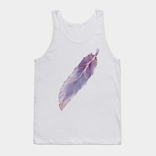 Watercolor lavender rose gold feather Tank Top